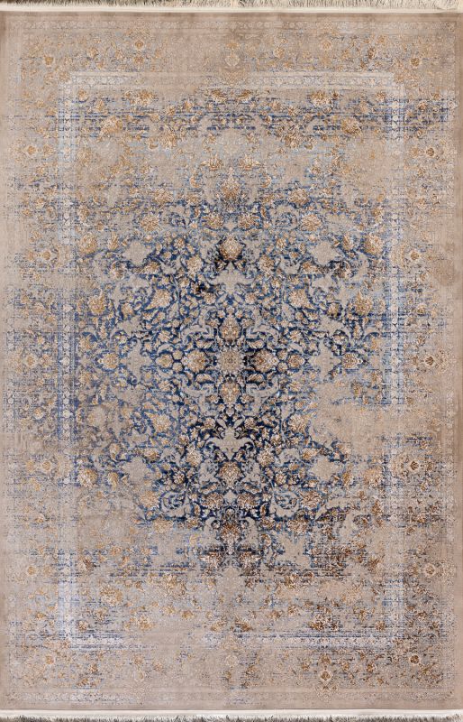 Иранский ковер из вискозы и акрила «Enzo Collection» 1200-Ocean Blue Vintage 200 x 300 см