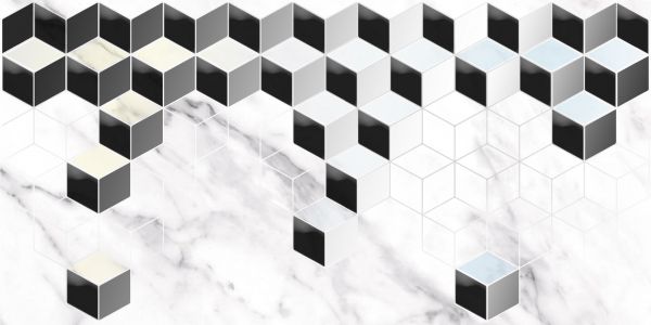 Керамическая плитка Элеганс Black diamond 1 Декор 300*600 (1*8) VINCHI  для ванной комнаты