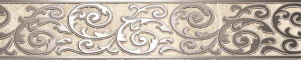 Керамическая плитка Элегия Бордюр 2  60*300 платина сортовой (1*30) ВКЗ (Волгоград)  для ванной комнаты