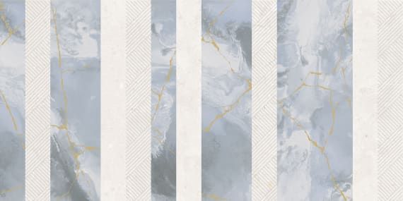 Ниагара Декор 300*600 полосы бело-серый (1*5) Ласселсбергер 7360-0007-1001