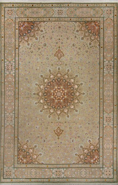 Иранский ковёр из шерсти и шёлка «TABRIZ IR» 10-525-IR