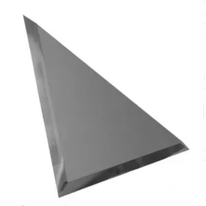 Плитка зеркальная Треугольник угол 250 мм графит матовый (с фацетом 10 мм)