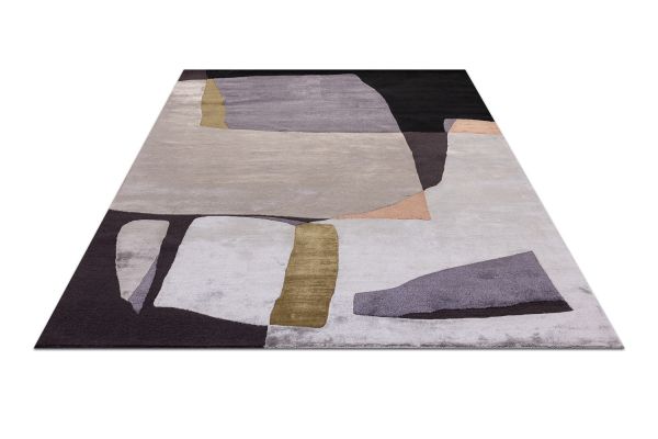 Индийский ковер из шерсти, шёлка и эвкалиптового шёлка «TECTONIC» D2-C5 170 x 243 см