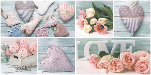 Love 1 Декор 250*500 бирюзовый (1*8) VINCHI