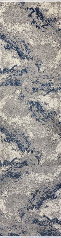 Турецкий ковер из полипропилена и полиэстера «AXEL» 8694-CRE-BLU(Runner) 80 x 300 см