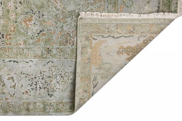 Индийский ковер из шёлка, шерсти и хлопка «WISTERIA» SLR13010-M.BLUE-M.BLUE 249 x 307 см Индийский ковер из шёлка, шерсти и хлопка «WISTERIA» SLR13010-M.BLUE-M.BLUE 249 x 307 см