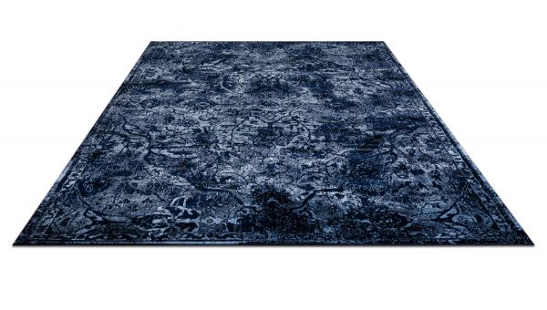 Турецкий ковер из полиэстера «JULIA» 43239A-BLUE-NAVY 80 x 150 см