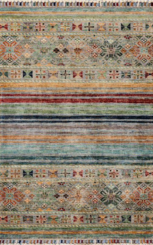 Пакистанский ковер из шерсти «SHAWL KANDI» MULTY-MULTY(80x122) 80 x 122 см