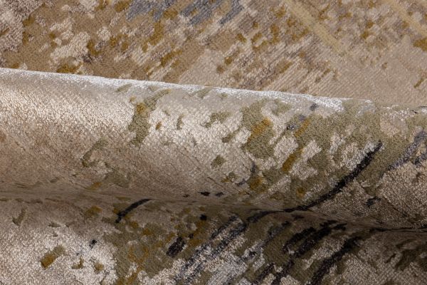 Индийский ковер из арт-шёлка и шерсти «SAN FRANCISCO» GOLD-LINES-2-GREY 169 x 238 см Индийский ковер из арт-шёлка и шерсти «SAN FRANCISCO» GOLD-LINES-2-GREY 169 x 238 см