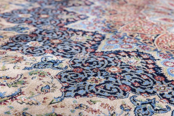 Турецкий ковер из шёлка и модала «QUM-L» 2041M-NAV-NAV 160 x 230 см