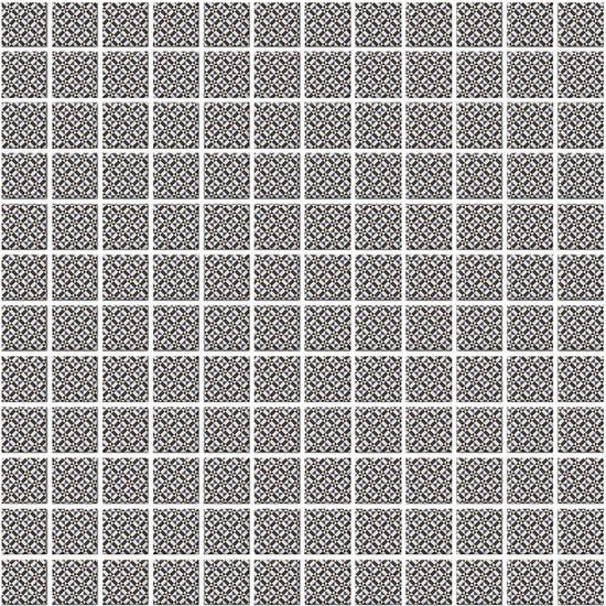 Мозаика Кастелло 298x298 серый орнамент 20108