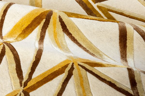 Индийский ковёр из шерсти и арт-шёлка «Art de Vivre by DETALI» design Victoria Mikhno «INTRICATE BEIGE»