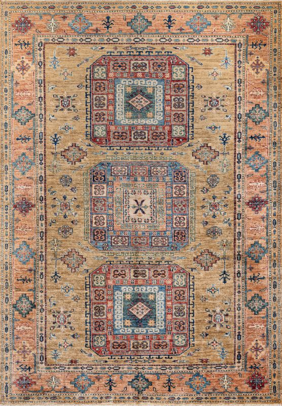Пакистанский ковер из шерсти «KAZAK ROYAL» GREEN-GOLD(147x208) 147 x 208 см Пакистанский ковер из шерсти «KAZAK ROYAL» GREEN-GOLD(147x208) 147 x 208 см