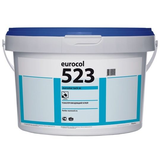 Клей для токопроводящих ковровых и ПВХ покрытий EUROCOL FORBO 523 Eurostar Tack Ec на основе водной дисперсии 1к 12кг Клей для токопроводящих ковровых и ПВХ покрытий EUROCOL FORBO 523 Eurostar Tack Ec на основе водной дисперсии 1к 12кг