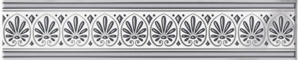 Керамическая плитка Олимпия 1 Бордюр 60*300 серебро темный узкий (1*22)  VINCHI  для ванной комнаты