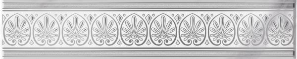 Керамическая плитка Олимпия 2 Бордюр 60*300 серебро светлый узкий (1*22)  VINCHI  для ванной комнаты