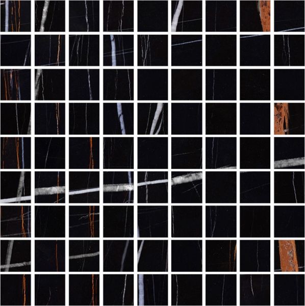 Мозаика Marble Trend Nero Dorato (Марбл Тренд Неро Дорато) 300x300 черная K-1004/MR/m01