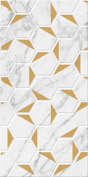 Керамическая плитка Marble Декор 300*600*9 gold (1*5) Березакерамика  для ванной комнаты