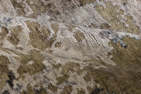 Индийский ковер из шерсти и арт-шёлка «STORM» RN85WH-GREY(Round) 300 x 300 см