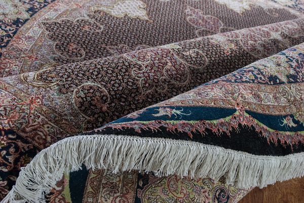 Иранский ковёр из шерсти и шёлка «TABRIZ MAHI» 15-12A-MOJEMEHR(Round)