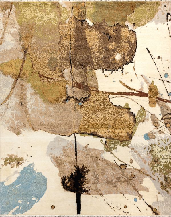 Индийский ковер из шерсти, шёлка и хлопка «HOLLYWOOD ART» CE9376-IVORY-GREEN 248 x 309 см Индийский ковер из шерсти, шёлка и хлопка «HOLLYWOOD ART» CE9376-IVORY-GREEN 248 x 309 см