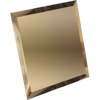 Плитка зеркальная потолочная Квадрат 295x295 бронза (с фацетом 20 мм)