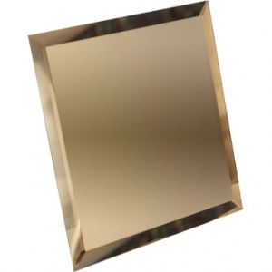 Плитка зеркальная потолочная Квадрат 595x595 бронза (с фацетом 20 мм)