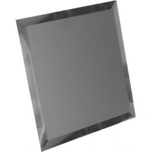 Плитка зеркальная потолочная матовая Квадрат 295x295 графит (с фацетом 20 мм)