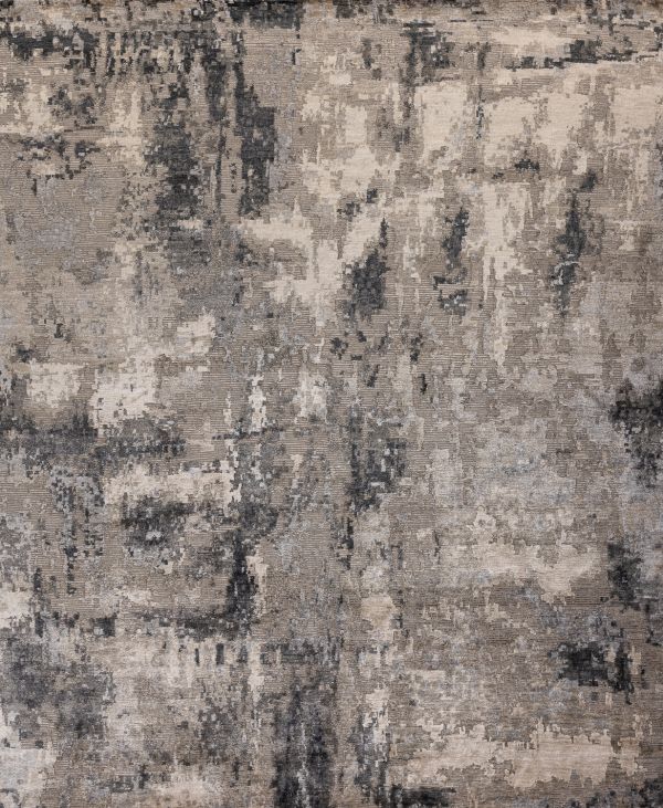 Индийский ковер из арт-шёлка, шерсти и хлопка «STORM» LPF1221-SILVER-CHARCOAL 248 x 300 см Индийский ковер из арт-шёлка, шерсти и хлопка «STORM» LPF1221-SILVER-CHARCOAL 248 x 300 см