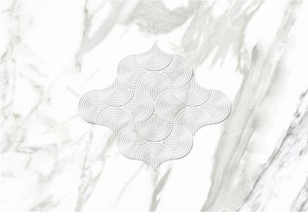 Керамическая плитка Декор Магра "Никкери 2" медальон 275*400  для ванной комнаты