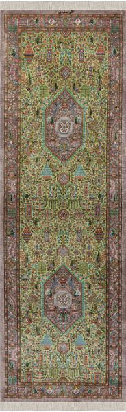 Иранский ковёр из шёлка «QOM» 14-115-IR JAMSHIDI