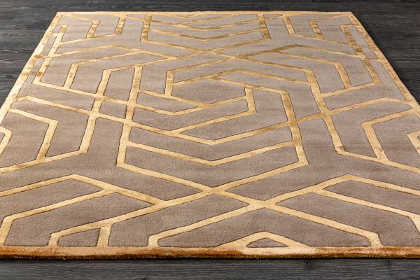 Индийский ковер из шерсти, арт-шёлка и хлопка «GEOMETRIC» G7-COLOR2 165 x 235 см