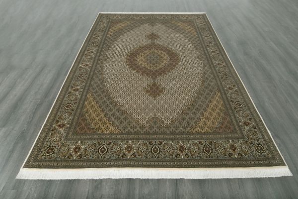 Иранский ковер из шерсти и шёлка «TABRIZ MAHI» 10-134-IR 205 x 305 см