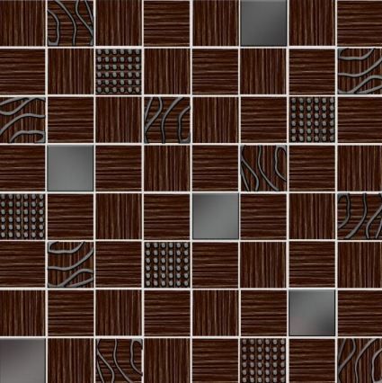 Мозаика Джулия мозаика 200*200 коричневая (1*5) VINCHI 2020-05