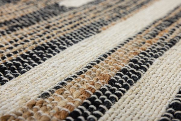 Индийский ковер из джута «JUTE» 1564-N.BLK-WHITE 135 x 200 см