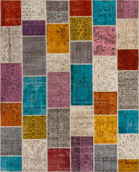 Турецкий ковер из шерсти «PATCHWORK RUG» PURPUR 250 x 301 см