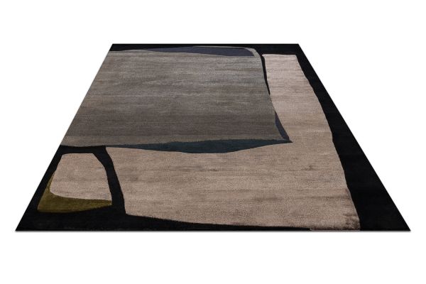 Индийский ковер из шерсти, шёлка и эвкалиптового шёлка «TECTONIC» D3-C4 171 x 241 см