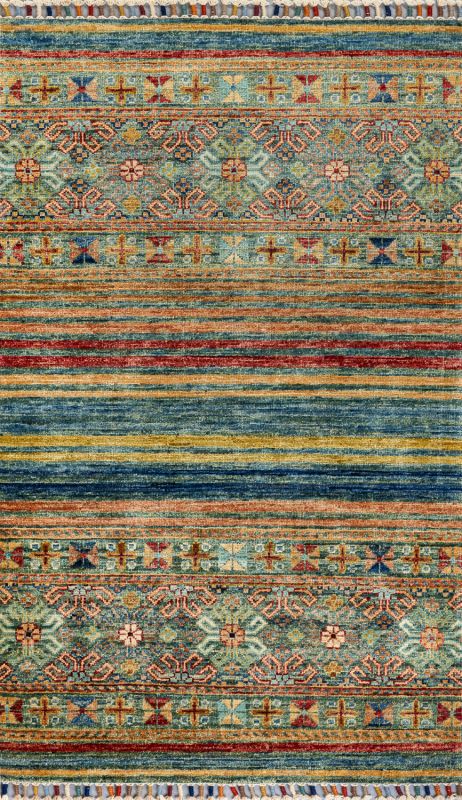 Пакистанский ковер из шерсти «SHAWL KANDI» MULTY-MULTY(78x128) 78 x 128 см