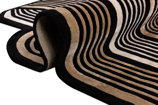 Индийский ковер из шерсти и эвкалиптового шёлка «VELVET MIRAGE» FOLDS SHADING 170 x 240 см