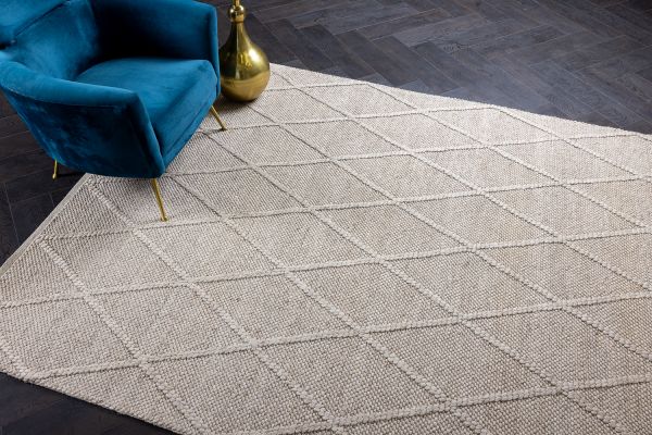 Индийский ковер из шерсти «COAST DIAMOND RUG» MARLED 120 x 170 см