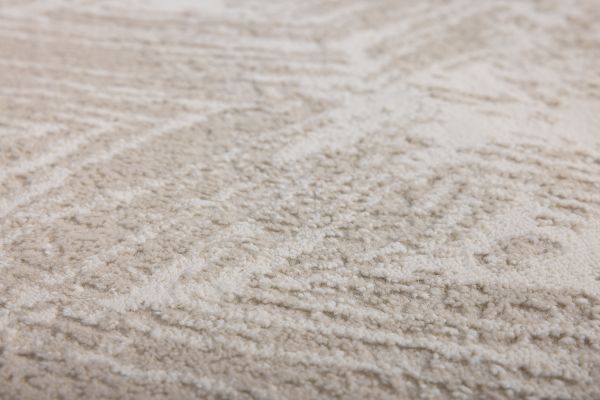 Турецкий ковер из полипропилена и полиэстера «MOON» 2572A-CREAM-L.GREY 80 x 150 см