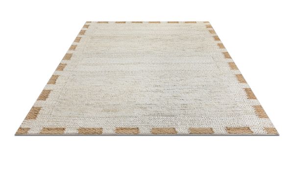 Индийский ковер из джута «JUTE MODERN» ZA581-N.WHITE 60 x 90 см