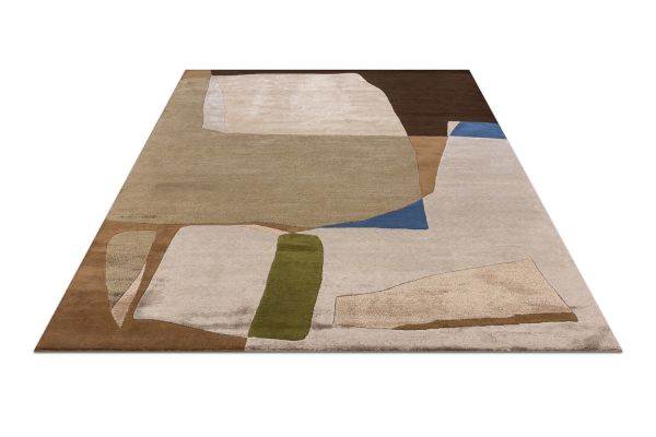 Индийский ковер из шерсти, шёлка и эвкалиптового шёлка «TECTONIC» D2-C4 173 x 240 см