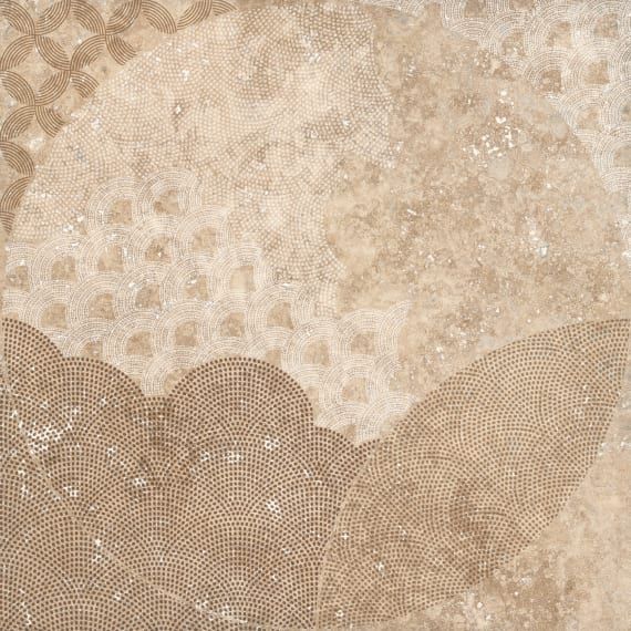 Декор напольный Патио керамогранит Декор 1 450*450*8 песочный(1*5) Ласселсбергер 7346-0012-1001