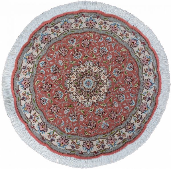 Иранский ковер из шерсти и шёлка «TABRIZ IR» 8-475-IR(Round) 100 x 100 см