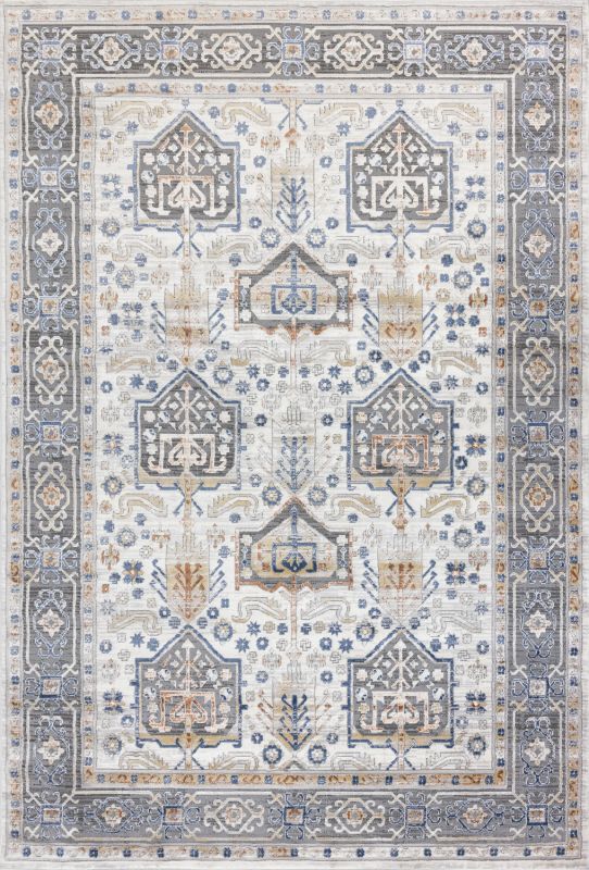 Турецкий ковер из полиэстера и полипропилена «ALAMO» 31850A-CRE-GRY 160 x 230 см Турецкий ковер из полиэстера и полипропилена «ALAMO» 31850A-CRE-GRY 160 x 230 см