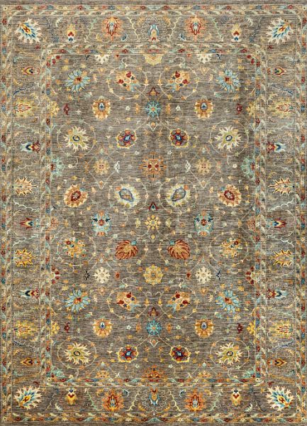 Пакистанский ковёр из шерсти «SULTAN R» GREY-GREY(299x403)