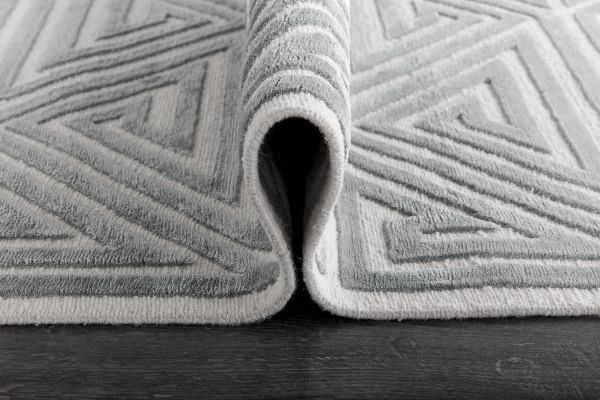 Непальский ковер из шерсти и шёлка «ART DECO RUGS» 147312-35-BLEACH-WHT SM-3 201 x 304 см