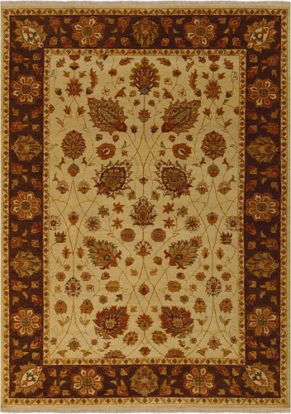 Индийский ковёр из шерсти «GAZNI KANU» AF06-BGE-BRN