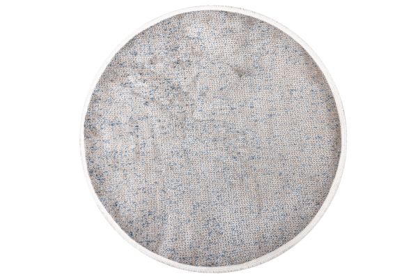 Турецкий ковер из микровискозы «CALVIN HOME» FZ02A-HBGRY-BLU(Round) 120 x 120 см